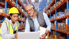 Warehouse workers typically work together in teams to complete tasks related to receiving, storing, and shipping inventory. Global shipping and connections concept digitally generated video. - Powered by Shutterstock - Get 15% off with code: PIKWIZARD15