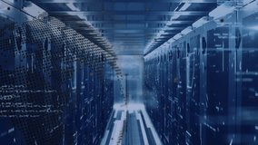 Animation of neon qr code in circles and globe over servers. Network, computers, communication and technology concept digitally generated video. - Powered by Shutterstock - Get 15% off with code: PIKWIZARD15