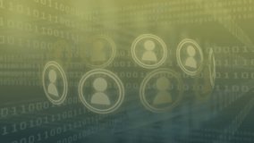 Animation of data processing over scope scanning. Global business and digital interface concept digitally generated video. - Powered by Shutterstock - Get 15% off with code: PIKWIZARD15