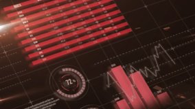 Animation of statistics and data processing over busy city street. Global finance data processing and digital interface concept digitally generated video. - Powered by Shutterstock - Get 15% off with code: PIKWIZARD15