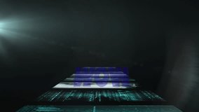 Animation of wow text over neon abstract shapes. Global video game, digital interface, online communication, data processing and computing concept digitally generated video. - Powered by Shutterstock - Get 15% off with code: PIKWIZARD15