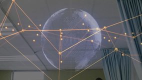 Nurse entering room carrying clipboard tablet, doctor discussing patient data under health hologram. Medical, healthcare, innovation, digital, professionalism, teamwork, futuristic - Powered by Shutterstock - Get 15% off with code: PIKWIZARD15