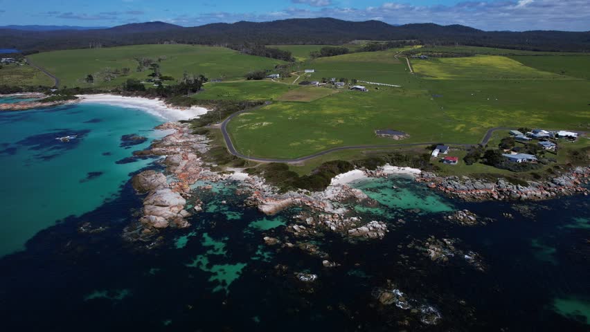 The Gardens - National Whale Trail In Tasmania, Australia - Drone Shot