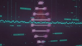 Animation of graphs and dna in black and orange digital space. data processing and technology concept digitally generated video. - Powered by Shutterstock - Get 15% off with code: PIKWIZARD15