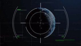 Animation of scope scanning over data processing. Global business digital interface technology and networking concept digitally generated video. - Powered by Shutterstock - Get 15% off with code: PIKWIZARD15