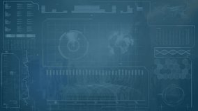 Animation of clock moving over data processing. Global business and digital interface concept digitally generated video. - Powered by Shutterstock - Get 15% off with code: PIKWIZARD15