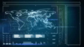 Animation of data processing and shapes on black background. Data processing science digital interface and technology concept digitally generated video. - Powered by Shutterstock - Get 15% off with code: PIKWIZARD15