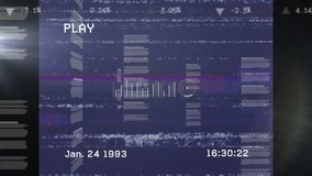 Animation of data processing over interference. Global business and digital interface concept digitally generated video. - Powered by Shutterstock - Get 15% off with code: PIKWIZARD15