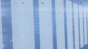 Animation of network of profile icons and data processing against light trails over server room. Global networking and business data technology concept - Powered by Shutterstock - Get 15% off with code: PIKWIZARD15