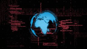 Animation of fight text over computer language, globe, graph and electronic circuit board pattern. Digitally generated, war, dispute, crisis, coding, data processing, global connection, technology. - Powered by Shutterstock - Get 15% off with code: PIKWIZARD15