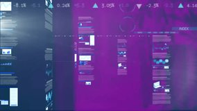 Animation of interface with statistical data processing and light spot against purple background. Computer interface and business data technology concept - Powered by Shutterstock - Get 15% off with code: PIKWIZARD15