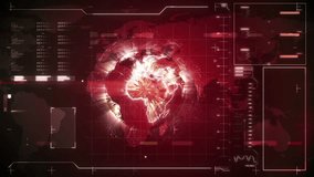 Animation of scope scanning with countdown over data processing on red background. global technology, computing and digital interface concept digitally generated video. - Powered by Shutterstock - Get 15% off with code: PIKWIZARD15