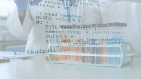 Animation of data processing over diverse female scientists in lab. global science and digital interface concept digitally generated video. - Powered by Shutterstock - Get 15% off with code: PIKWIZARD15