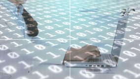 Animation of data processing over businesswomen using laptop. Global online shopping, business, finances, data processing and digital interface concept digitally generated video. - Powered by Shutterstock - Get 15% off with code: PIKWIZARD15