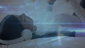 Animation of network of connections over woman using tablet. Global business and digital interface concept digitally generated video. - Powered by Shutterstock - Get 15% off with code: PIKWIZARD15