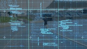 Animation of data on digital screen over african american disabled man with running blade. Sport, training, active lifestyle and technology concept digitally generated video. - Powered by Shutterstock - Get 15% off with code: PIKWIZARD15