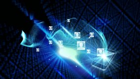 Animation of people icons over world map and data processing. Global business and digital interface concept digitally generated video. - Powered by Shutterstock - Get 15% off with code: PIKWIZARD15