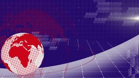 Animation of start text and globe over shapes. Retro future and digital interface concept digitally generated video. - Powered by Shutterstock - Get 15% off with code: PIKWIZARD15