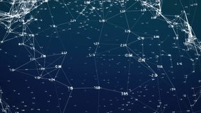 Animation of numbers and dots connecting with lines over 3d model of rotating modern cityscape. Hologram, digitally generated, architecture, building, illustration, abstract, telecommunications. - Powered by Shutterstock - Get 15% off with code: PIKWIZARD15