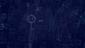 Animation of network of connections over data processing. Global architecture connections and networks concept digitally generated video. - Powered by Shutterstock - Get 15% off with code: PIKWIZARD15