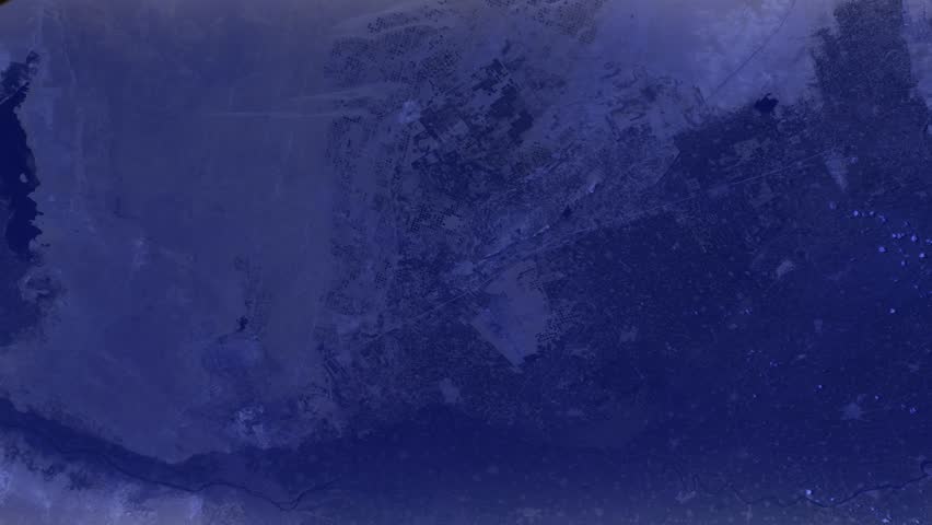 Satellite view of Alexandria, Egypt, sunrise time lapse over the Mediterranean coast based on NASA imagery