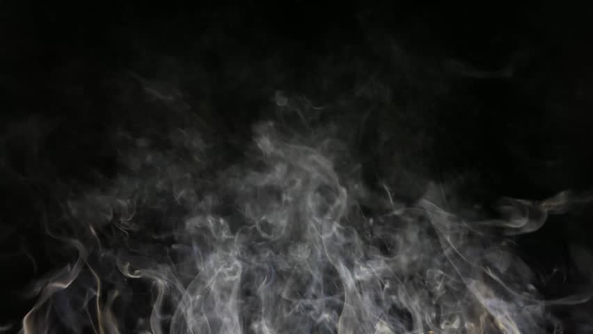 the smoke on a black background