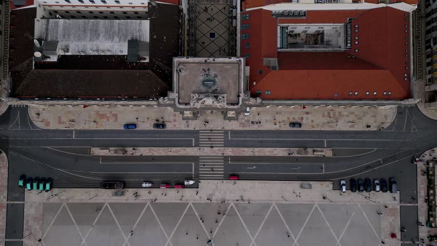 Aerial view Commerce Square, Lisboa, Portugal