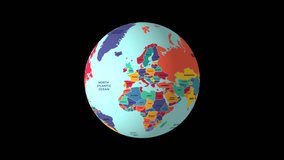 Seamless rotating globe animation representing global communication, international business, world technology, and digital connectivity - Powered by Shutterstock - Get 15% off with code: PIKWIZARD15