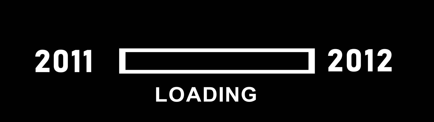 Loading bar from 2011 to 2012 new year transfer animation. Almost reaching New Year ,LOADING...text, alongside a success loading business progress and achieving goals investment, finance, innovation.