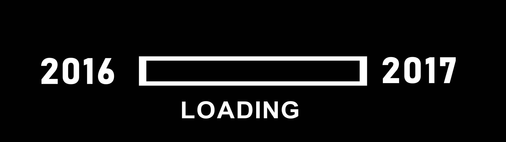 Loading bar from 2016 to 2017 new year transfer animation. Almost reaching New Year ,LOADING...text, alongside a success loading business progress and achieving goals investment, finance, innovation.