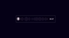 Audio Waveform Visualizer With Microphone Icon And Timer Displaying Six Seconds On Dark Background - Powered by Shutterstock - Get 15% off with code: PIKWIZARD15