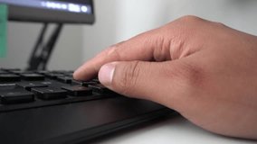 Close-up of a person entering numeric data on a computer keyboard and pressing Enter, concept of data input, business workflow and digital systems. - Powered by Shutterstock - Get 15% off with code: PIKWIZARD15