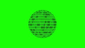 Binary Code Sphere Rotating on Green Background Data Visualization Technology Concept - Powered by Shutterstock - Get 15% off with code: PIKWIZARD15
