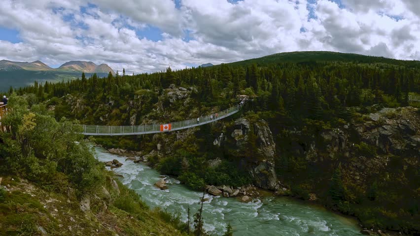 Yukon Suspension bridge in Canada