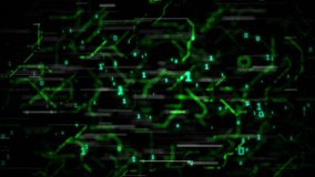 Abstract green circuit board with binary code for cybersecurity and technology concept. Futuristic featuring a digital data pattern and light lines for a cyberspace communication network backdrop - Powered by Shutterstock - Get 15% off with code: PIKWIZARD15