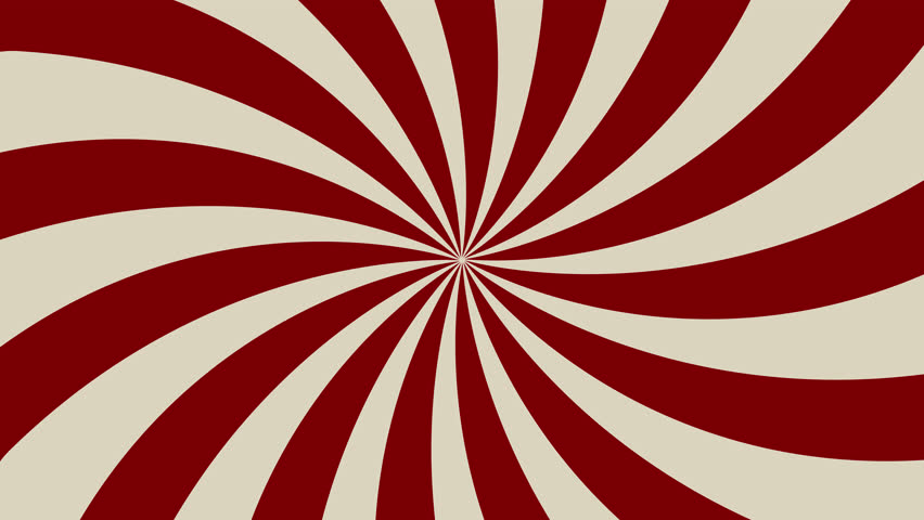 Swirling or sunburst radial pattern rotating animation, sunburst ray animation, Spiral motion looping background, red and white optical illusion, looping background, 4k video