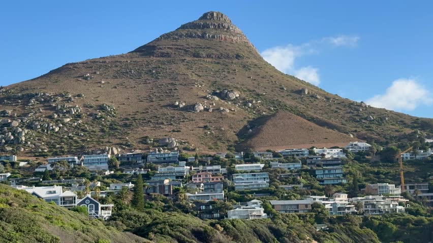 Mountain overlooking Llandudno beach near Cape Town, South Africa.