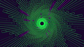 Seamless loop of a high-speed journey through an endless digital corridor formed by floating server blocks. The abstract wireframe geometry features a void purple background with matrix green structural lines and magenta data corruption glitches. The tunnel walls breathe organically with a sine-wave motion. Rendered in 4K UHD. Ideal for cybersecurity backgrounds, deep web concepts, futuristic user interfaces, and technology documentaries. - Powered by Shutterstock - Get 15% off with code: PIKWIZARD15