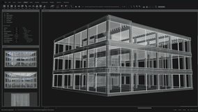 Mock-up Engineering Architectural Design Software. CAD Building Model with Overlay Graphics Animate Hvac, Duct, andMep Routes, Showcasing Advanced Bim Virtual Construction Planning - Powered by Shutterstock - Get 15% off with code: PIKWIZARD15