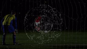 Animation of globe rotating over african american male soccer player. global sports, connections and technology concept digitally generated video. - Powered by Shutterstock - Get 15% off with code: PIKWIZARD15