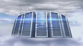 Animation of folders, digital padlock and data processing over servers and clouds. global internet security, data processing, connections and digital interface concept digitally generated video. - Powered by Shutterstock - Get 15% off with code: PIKWIZARD15