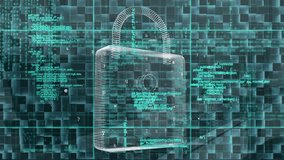 Animation of digital padlock and data processing over computers in office. digital security, data and business safety and technology concept digitally generated video. - Powered by Shutterstock - Get 15% off with code: PIKWIZARD15