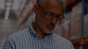 Animation of data processing over businessman working in office. Global business digital interface technology and networking concept digitally generated video. - Powered by Shutterstock - Get 15% off with code: PIKWIZARD15