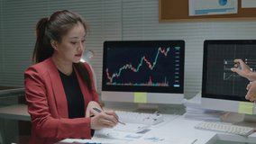 Business meeting strategy discussion corporate office digital presentation professional environment close-up view collaboration concept - Powered by Shutterstock - Get 15% off with code: PIKWIZARD15