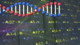 Animation of dna strand spinning over data processing and globe. Connection technology and digital interface concept digitally generated video. - Powered by Shutterstock - Get 15% off with code: PIKWIZARD15