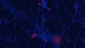 Animation of videogame controller icon, yellow spots and plexus networks against blue background. Videogame interface technology concept - Powered by Shutterstock - Get 15% off with code: PIKWIZARD15