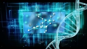 Animation of scope scanning human brain and data processing. Global digital interface technology and networking concept digitally generated video. - Powered by Shutterstock - Get 15% off with code: PIKWIZARD15