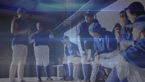 Animation of data processing over diverse female baseball players. Global sport and digital interface concept digitally generated video. - Powered by Shutterstock - Get 15% off with code: PIKWIZARD15