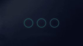 Animation of abstract circular shapes and shining stars against dark clouds on blue background. Technology background concept - Powered by Shutterstock - Get 15% off with code: PIKWIZARD15