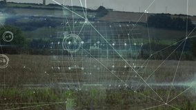 Animation of data processing and network of connections over electricity pylons. Global connections sports and competition concept digitally generated video. - Powered by Shutterstock - Get 15% off with code: PIKWIZARD15